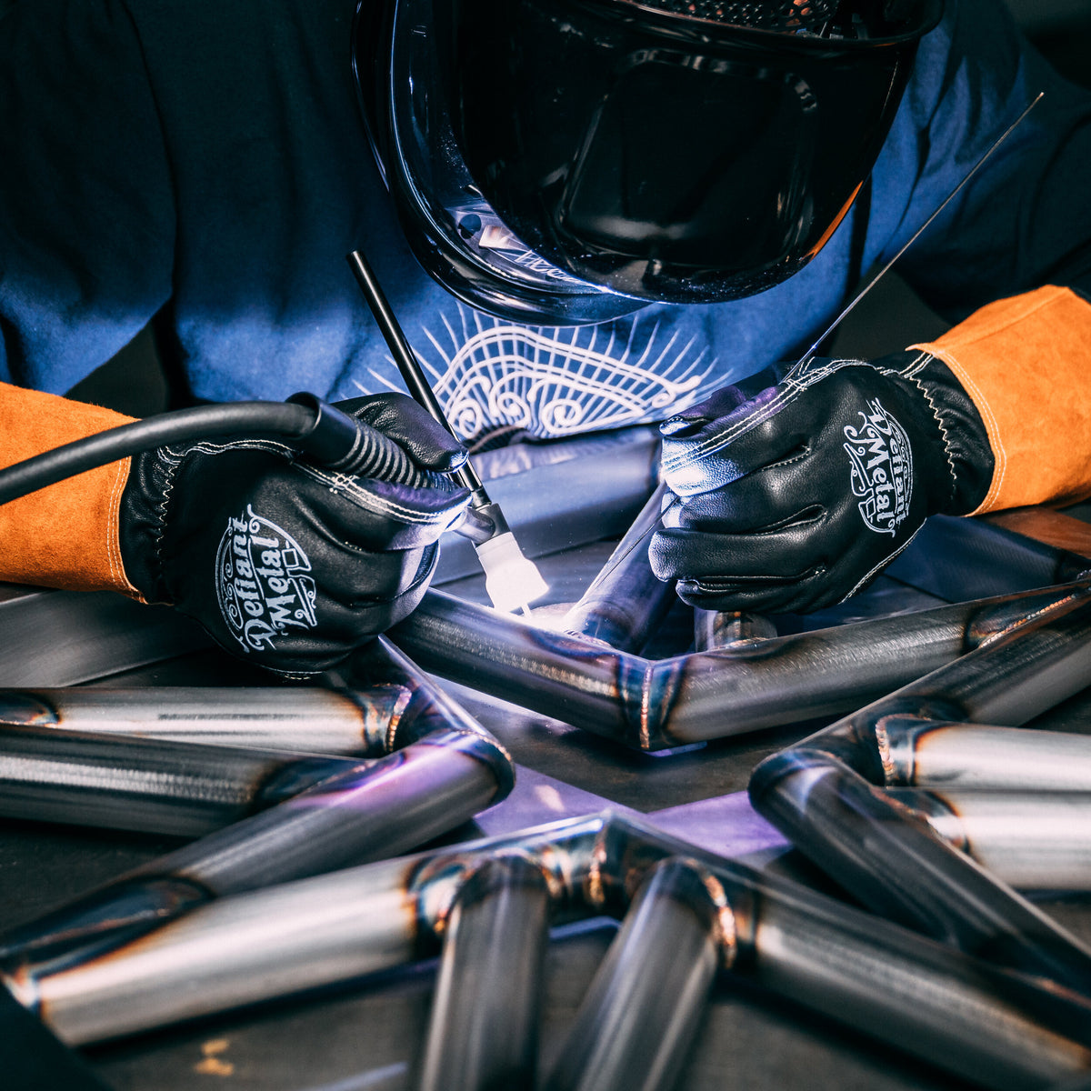 Defiant Metal Black TIG Welding Gloves Defiant Metal