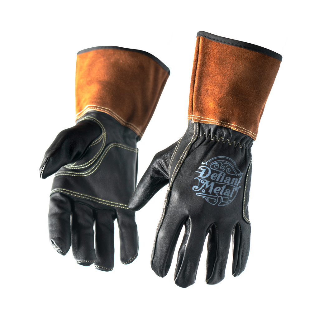 Defiant Metal Black TIG Welding Gloves - Youth Size (XXS)