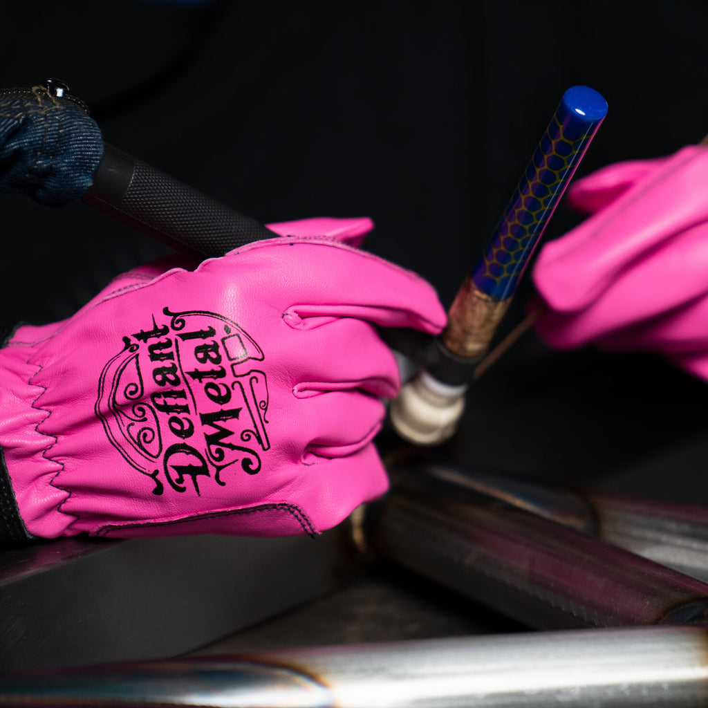 PINK Defiant Metal TIG Welding Gloves