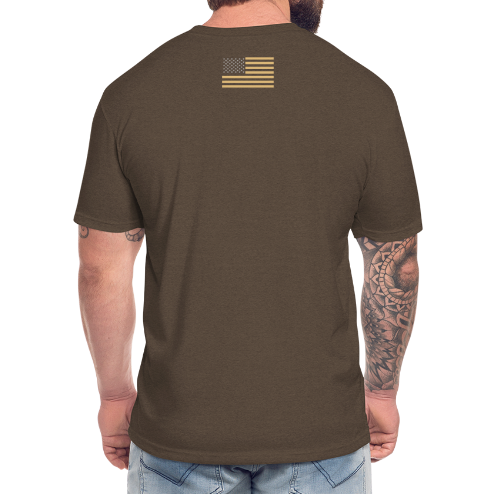 Defiant Metal Fitted Cotton/Poly Adult T-Shirt - heather espresso