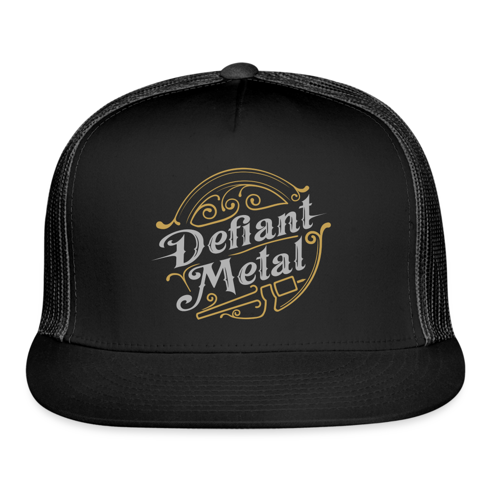 Defiant Metal Trucker Cap - black/black