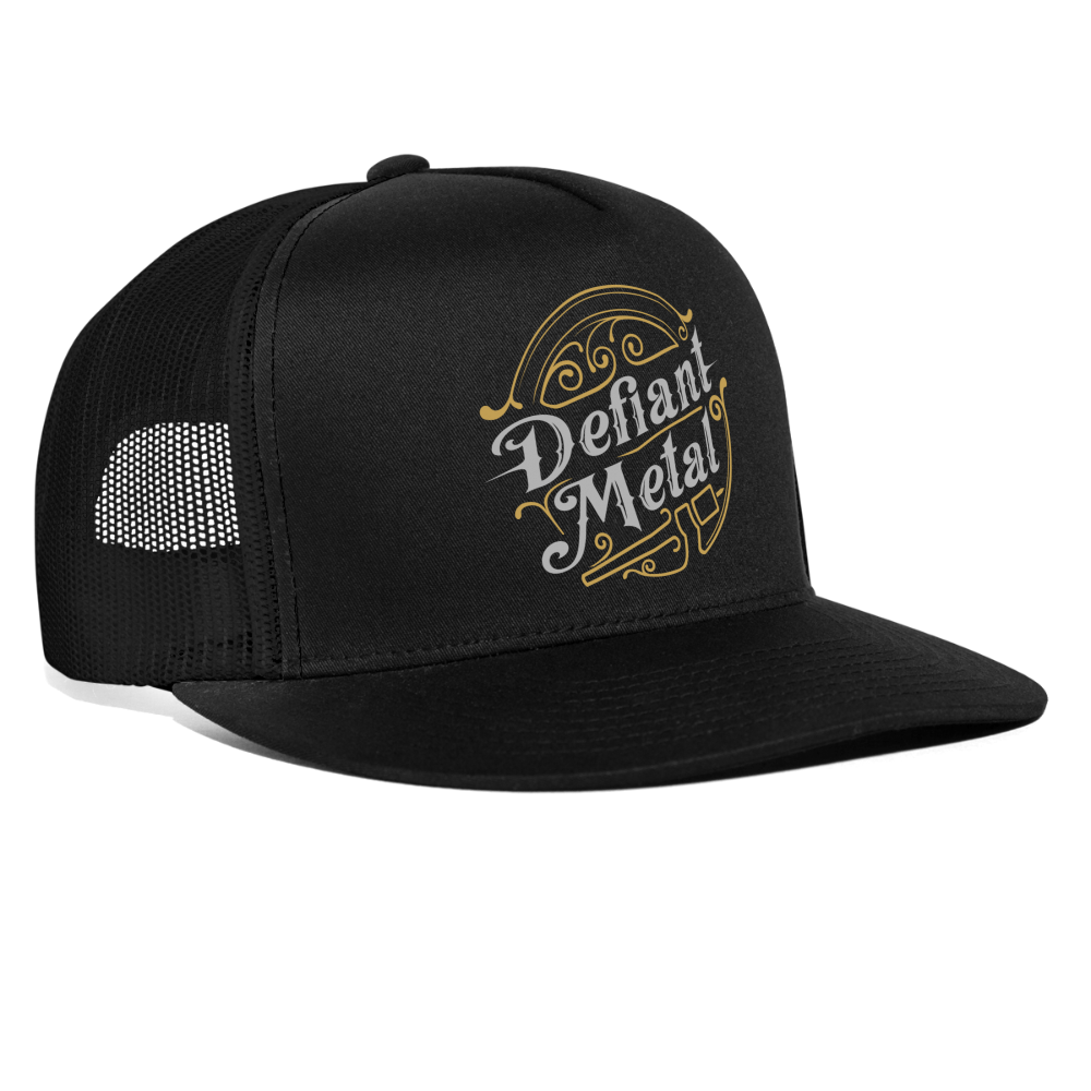 Defiant Metal Trucker Cap - black/black