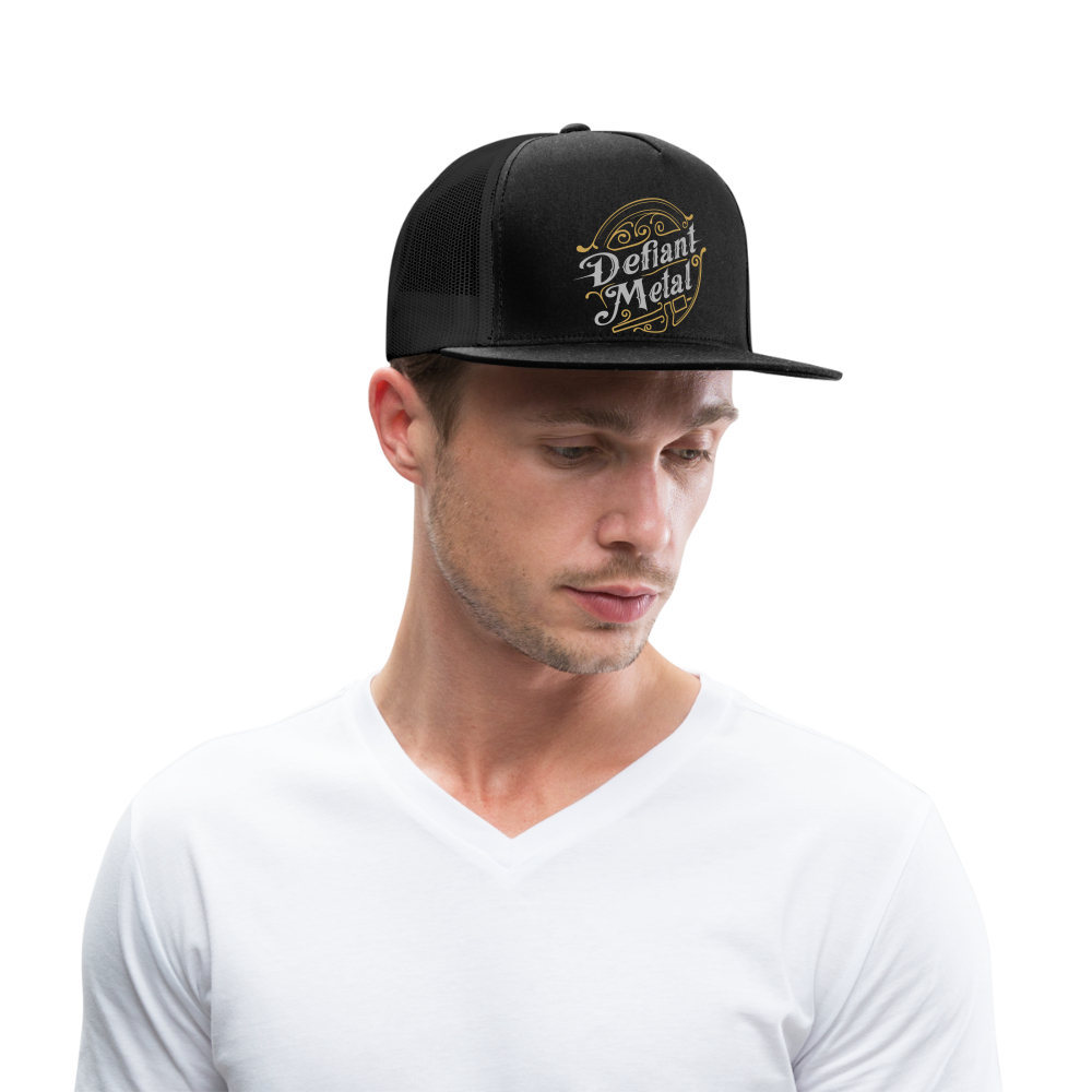 Defiant Metal Trucker Cap - black/black