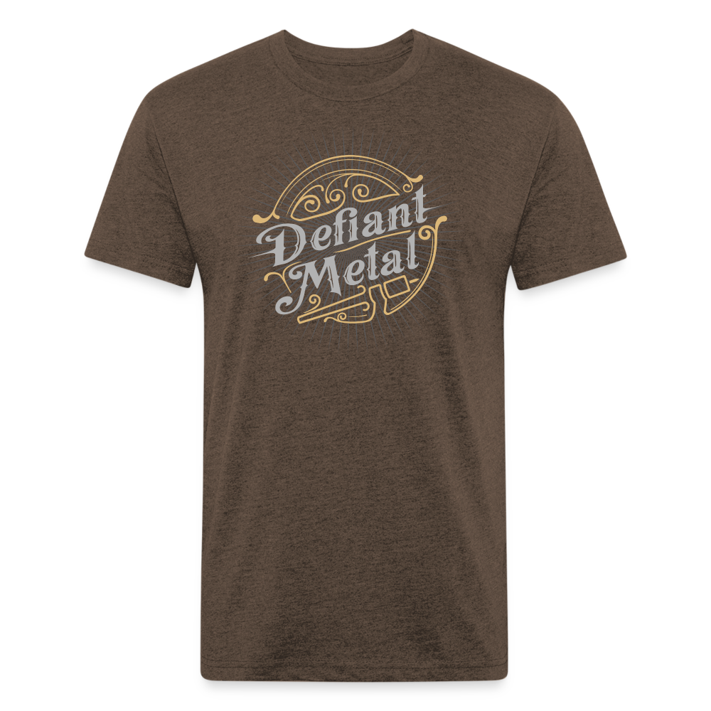 Defiant Metal Fitted Cotton/Poly Adult T-Shirt - heather espresso