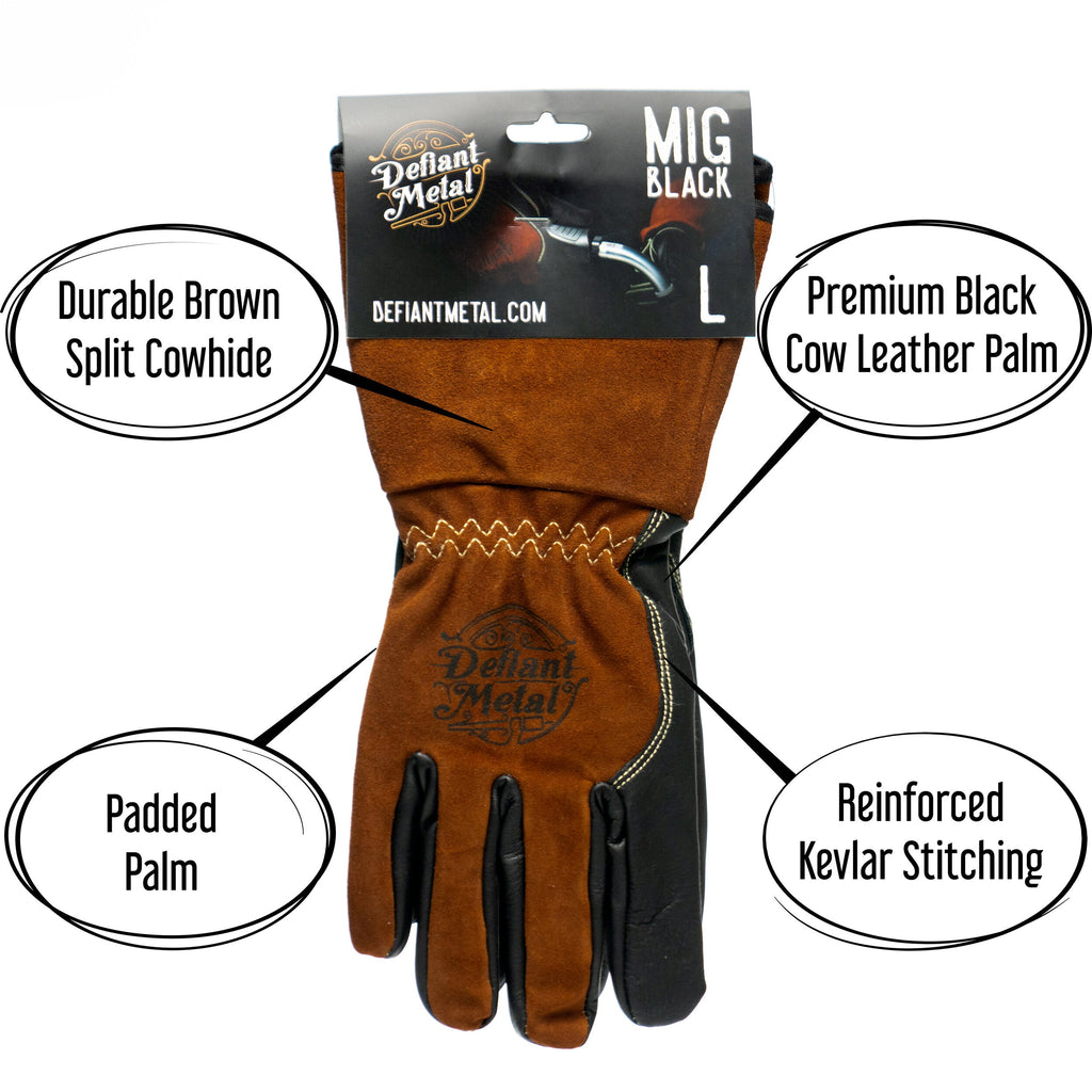 Discontinued - Defiant Metal Fleece Lined MIG Welding Gloves