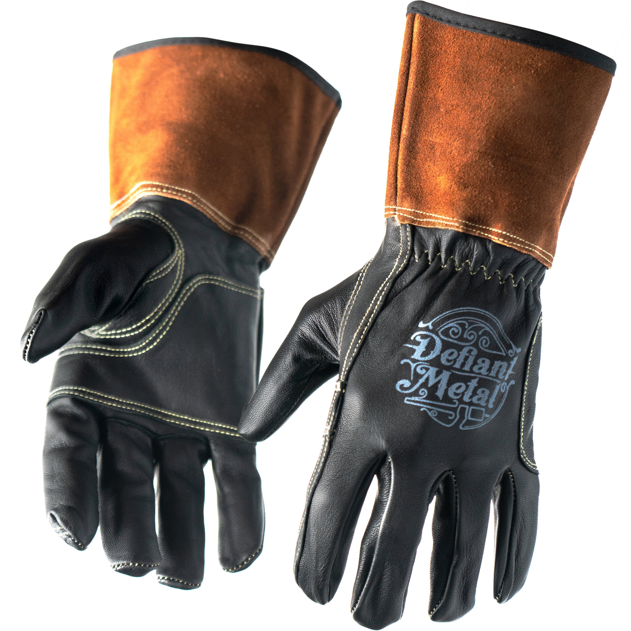 Tig Finger Premium Black Goatskin Leather Tig Welding Gloves