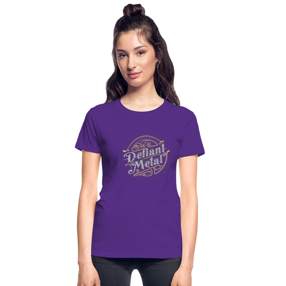 Defiant Metal Ultra Cotton Ladies T-Shirt - purple