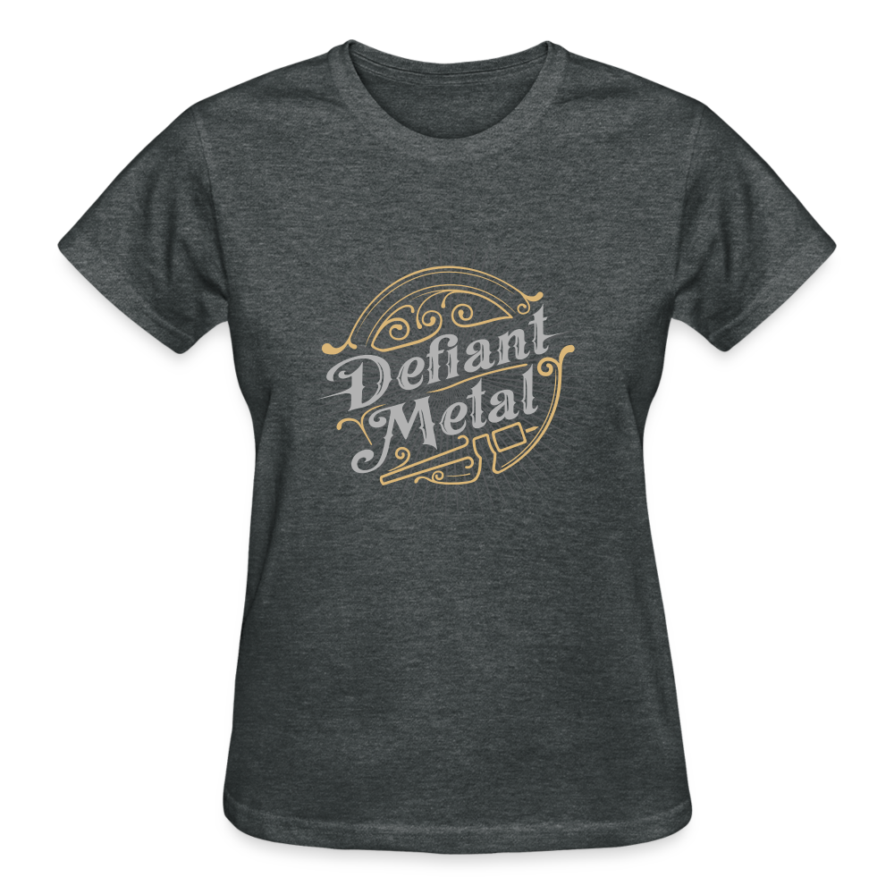 Defiant Metal Ultra Cotton Ladies T-Shirt - deep heather