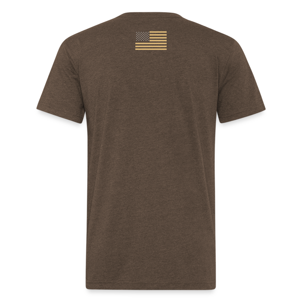 Defiant Metal Fitted Cotton/Poly Adult T-Shirt - heather espresso